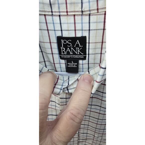 Jos. A. Bank Mens L Button Up Shirt  Long Sleeve Traveler Collection - Picture 2 of 6